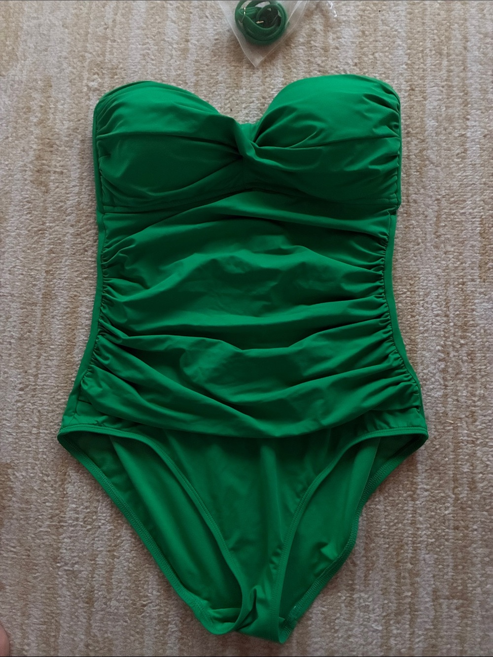 Anne Cole Emerald Green Strapless One-Piece Swimsuit